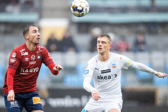 Örgrytes Jonathan Azulay och Helsingborgs Dennis Olsson