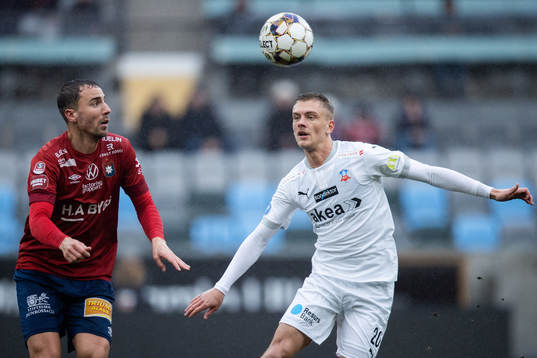 Örgrytes Jonathan Azulay och Helsingborgs Dennis Olsson