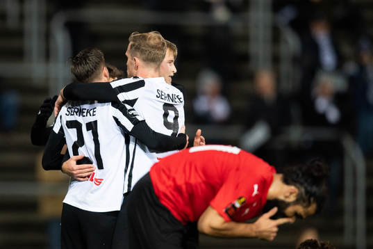 Landskronas spelare jublar