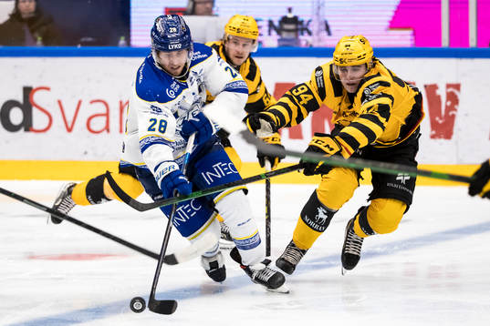 Leksands Justin Kloos och Skellefteås Linus Karlsson