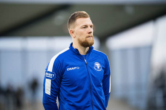 Trelleborgs Jesper Modig innan fotbollsmatchen i Superettan