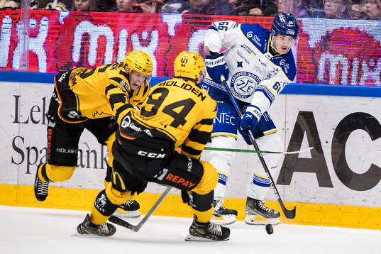 Leksands Nils Åman och Skellefteås Linus Lindström och