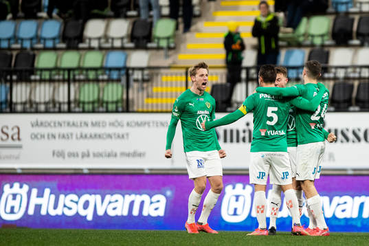 Jönköpings spelare jublar