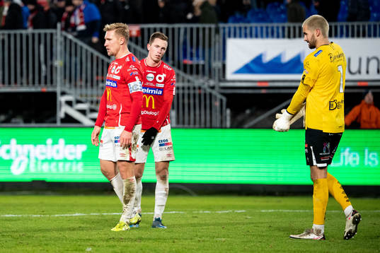 Degerfors Oliver Ekroth, Erik Lindell och målvakt Alfie