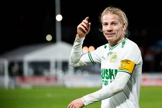 Hammarbys Gustav Ludwigson jublar