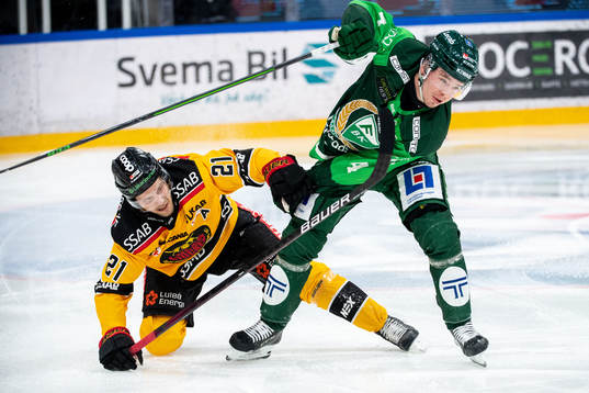 Luleås Juhani Tyrväinen och Färjestads Oscar Lawner