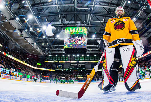 Luleås målvakt Jesper Wallstedt deppar