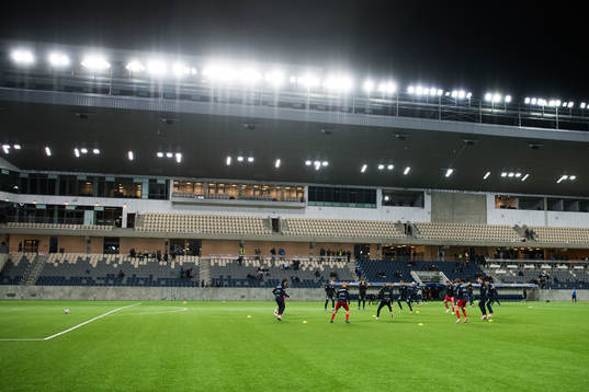 IFK Göteborg innan fotbollsmatchen i Allsvenskan mellan