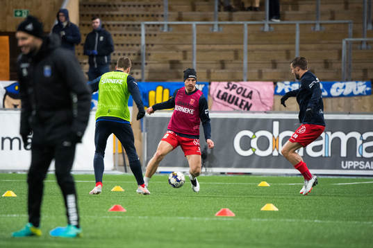 IFK Göteborg innan fotbollsmatchen i Allsvenskan mellan