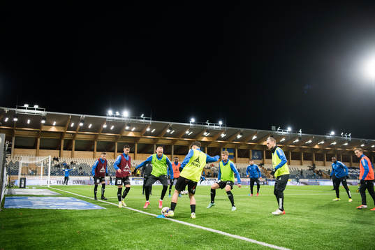 Sirius innan fotbollsmatchen i Allsvenskan mellan Sirius