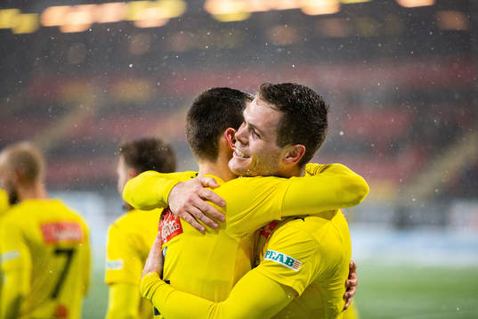 Mjällbys Jacob Bergström jublar