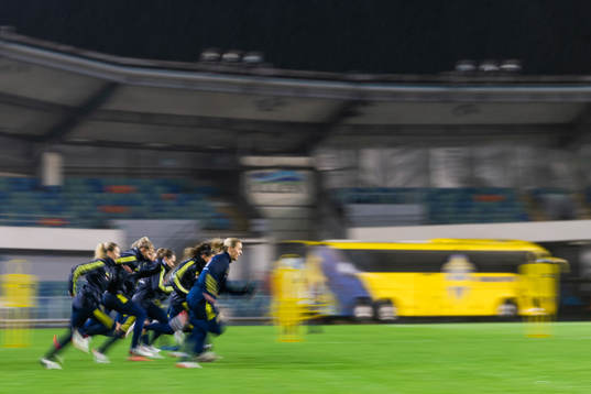 Goalkeeper Jennifer Falk of the Swedish women's national