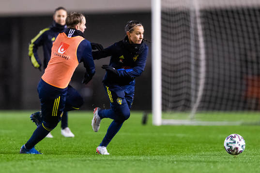 Nilla Fischer and Julia Zigiotti Olme of the Swedish