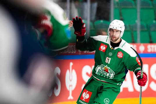 Ludvig Larsson of Rögle celebrates