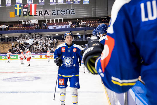 Leksands Isak Rosén  celebrating