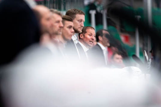Cam Abbott, head coach of Rögle reacts