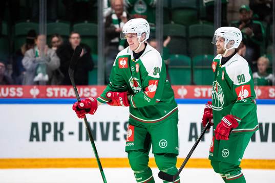 Adam Edström of Rögle celebrates
