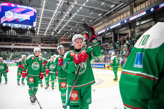 Adam Edström of Rögle celebrates