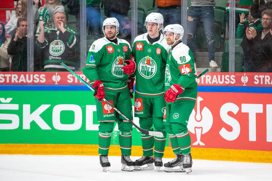 Mattias Sjögren, Adam Edström and Ted Brithén of Rögle