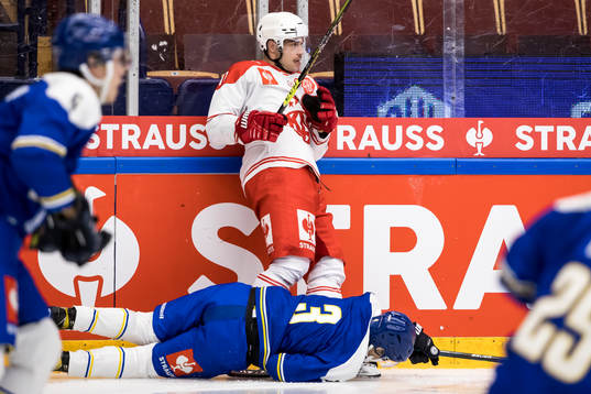 Klagenfurts Lukas Haudum and Leksands  David Rosander