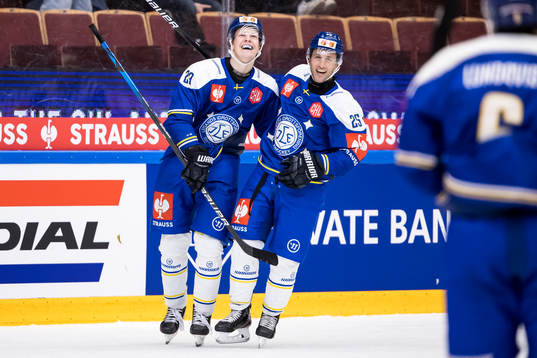 Leksands Emil Heineman celebrating