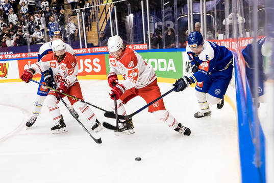 Klagenfurts Nikolaus Kraus and Leksands Alexander Lundqvist