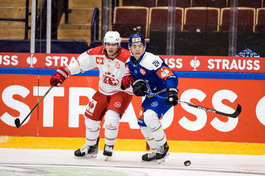 Klagenfurts Martin Schumning and Leksands Isak Rosén