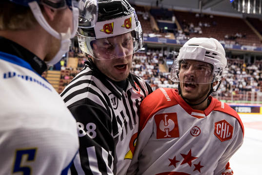 during the CHL ice hockey game between Leksand and
