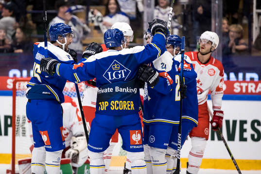 Leksands players celebrating
