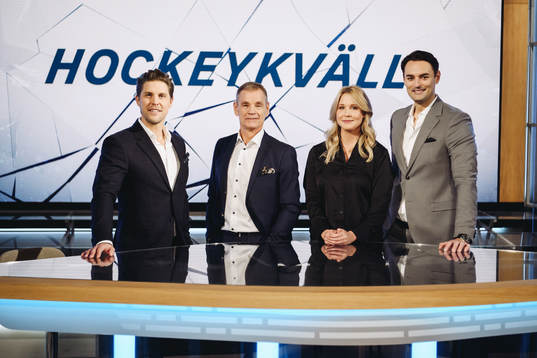 Jonas Andersson, Håkan Loob, Johanna Dahlen och Dusan