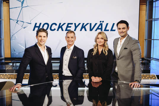 Jonas Andersson, Håkan Loob, Johanna Dahlen och Dusan