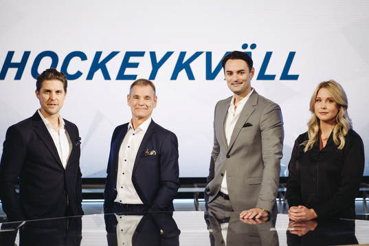 Jonas Andersson, Håkan Loob, Dusan Umicevic och Johanna