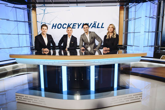 Jonas Andersson, Håkan Loob, Dusan Umicevic och Johanna