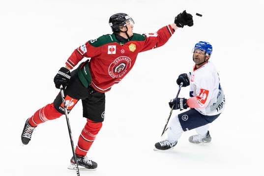 Elmer Söderblom of Frölunda and Nigel Dawes of Adler