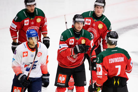 Johan Sundström of Frölunda celebrates scoring 2-0