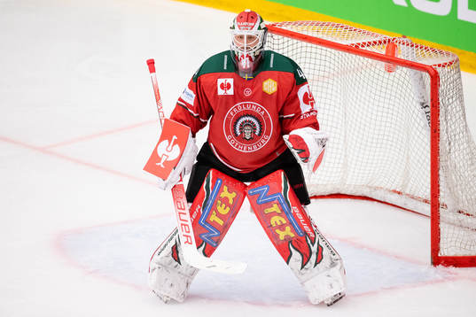 Goalkeeper Niklas Rubin of Frölunda