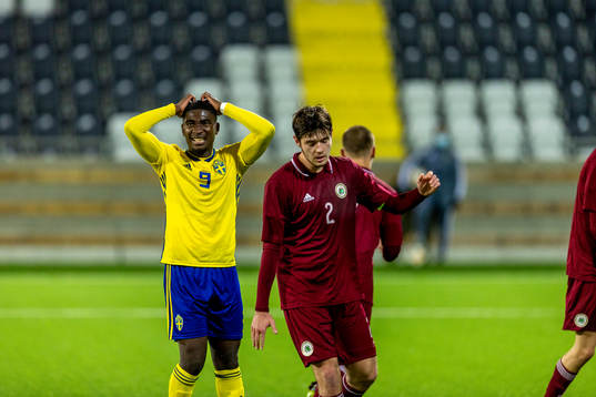 under EM-kval matchen mellan Sverige och Lettland