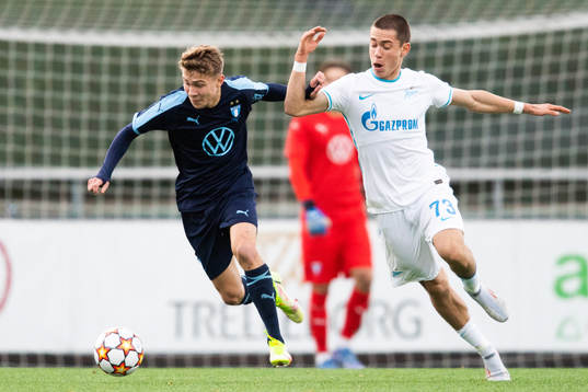 Hugo Bolin of Malmö FF and Andrei Marianov of Zenit