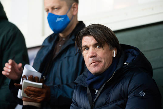Bosse Andersson, head of sports of Djurgården in the stands