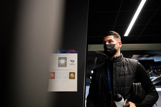 Antonio Colak of Malmö FF arrive at the arena