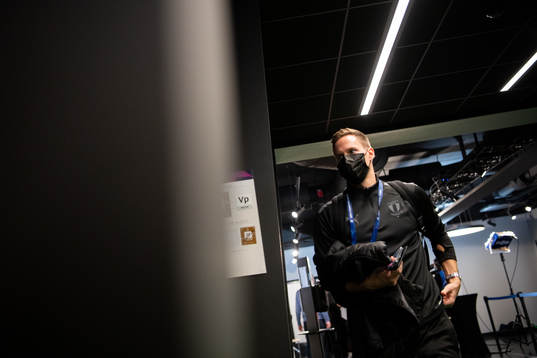 Niklas Moisander of Malmö FF arrive at the arena