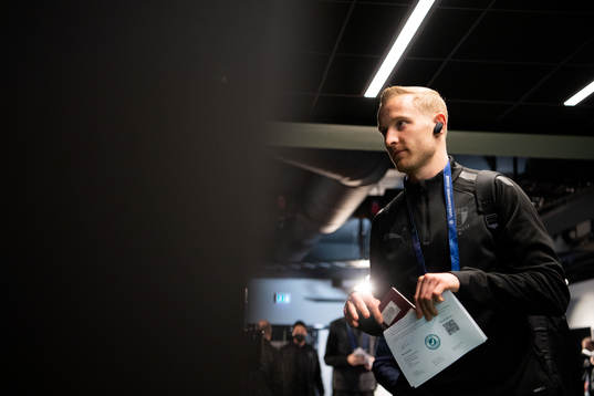 Franz Brorsson of Malmö FF arrive at the arena