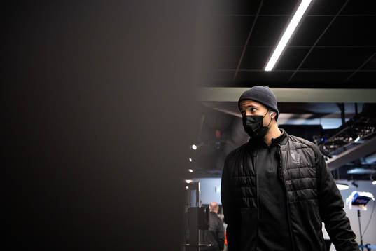 Sergio Pena of Malmö FF arrive at the arena