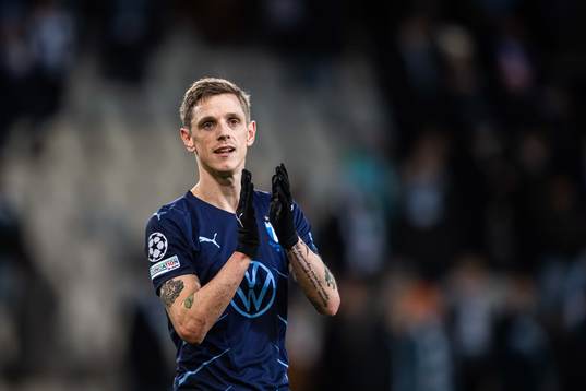 Sören Rieks of Malmö FF looks dejected