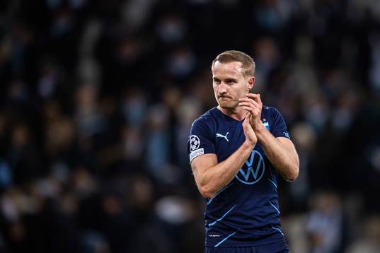 Franz Brorsson of Malmö FF looks dejected