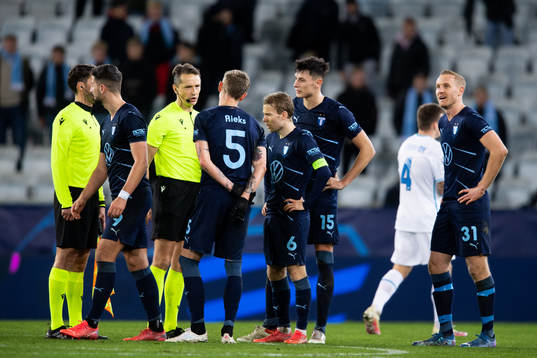 Sören Rieks, Oscar Lewicki and Anel Ahmedhodzic of Malmö