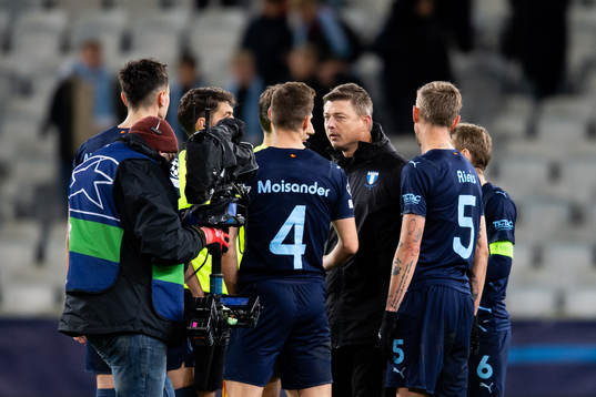 Niklas Moisander and Jon Dahl Tomasson, head coach of