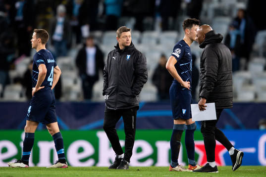 Jon Dahl Tomasson, head coach of Malmö FF looks dejected
