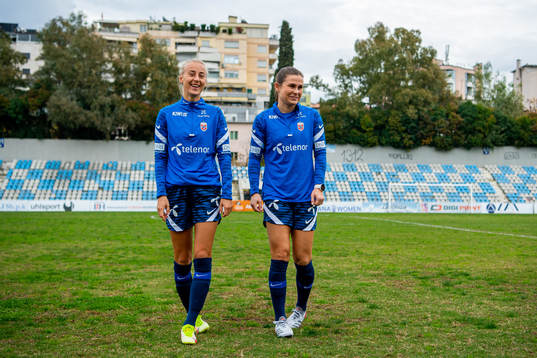Anja Sønstevold and Emilie Bosshard Haavi of the Norwegian