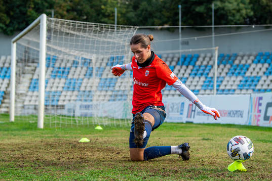 Goalkeeper Rugile Rulyte of the Norwegian women's national